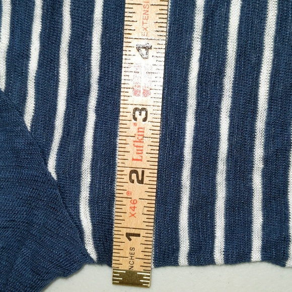 JJill Women's Size L Petite Linen Cotton Blend Nautical Theme Popover Top - Picture 10 of 13